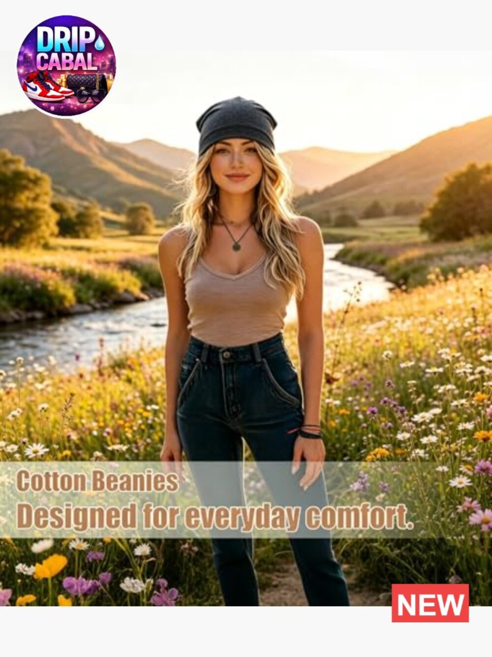 Lightweight Cotton Beanie Breathable Thin Skull Cap for Running Cycling Hiking - Picture 7 of 7